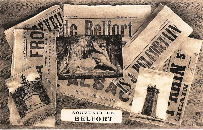 Belfort CPA Manchettes journaux R