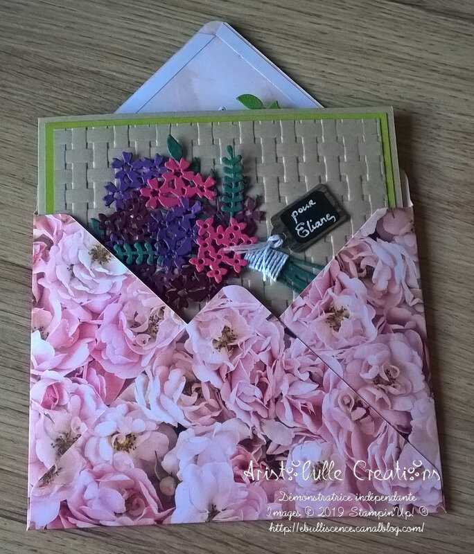 Carte caisses de fleurs - carte et enveloppe