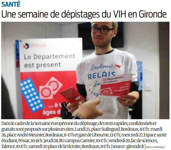 2019 11 21 SO Semaine de dépistage VIH