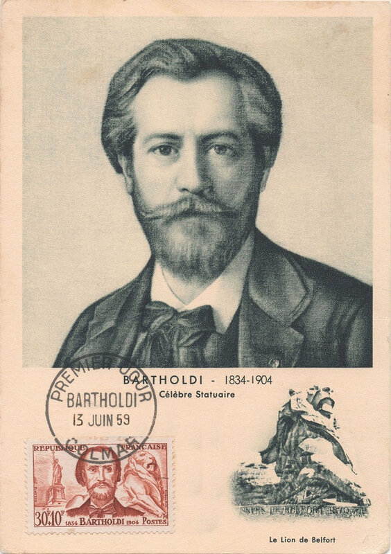 Carte maximum Bartholdi 1959