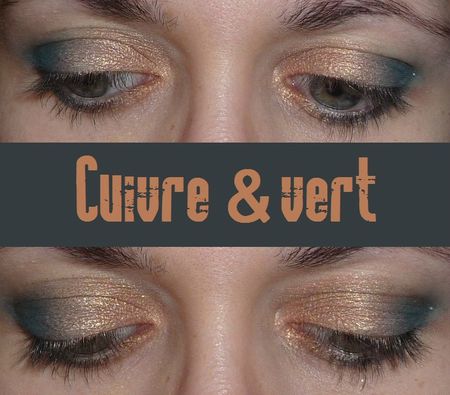 make up cuivre et vert