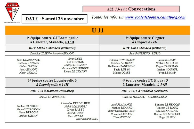 convoc 9, u 11 le 23 nov