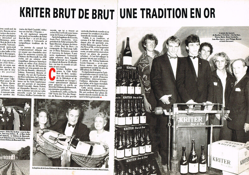 Bouchon d'or Kriter pub 1986