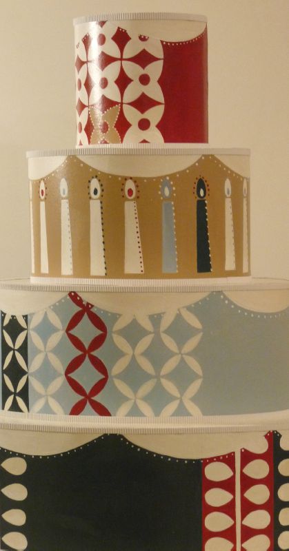 Détail, gâteau en carton, esprit scandinave