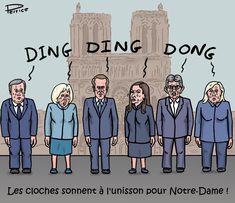 Macron et Notre Dame 18 avril 2019