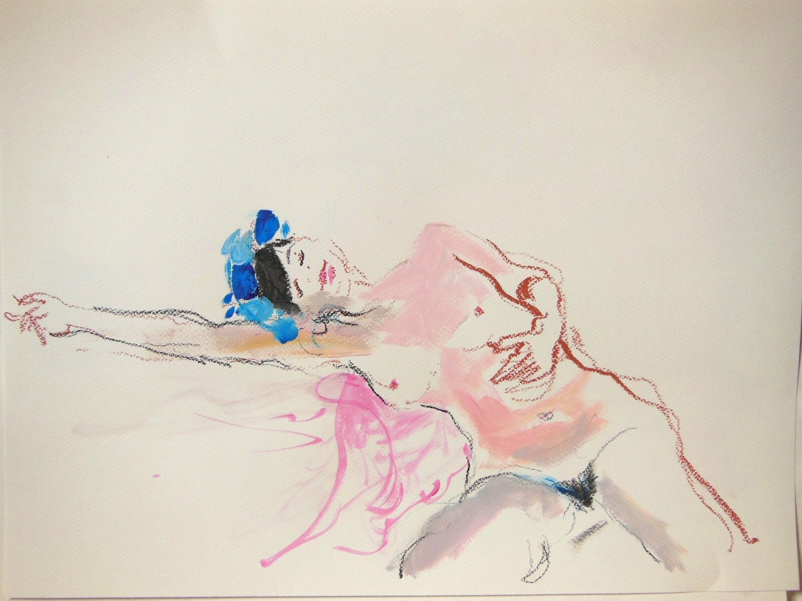 Dessin peinture nu Sylvette tableau Alain Montoir (10)
