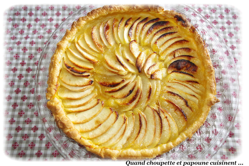 tarte à la compote de pommes et pommes-2309