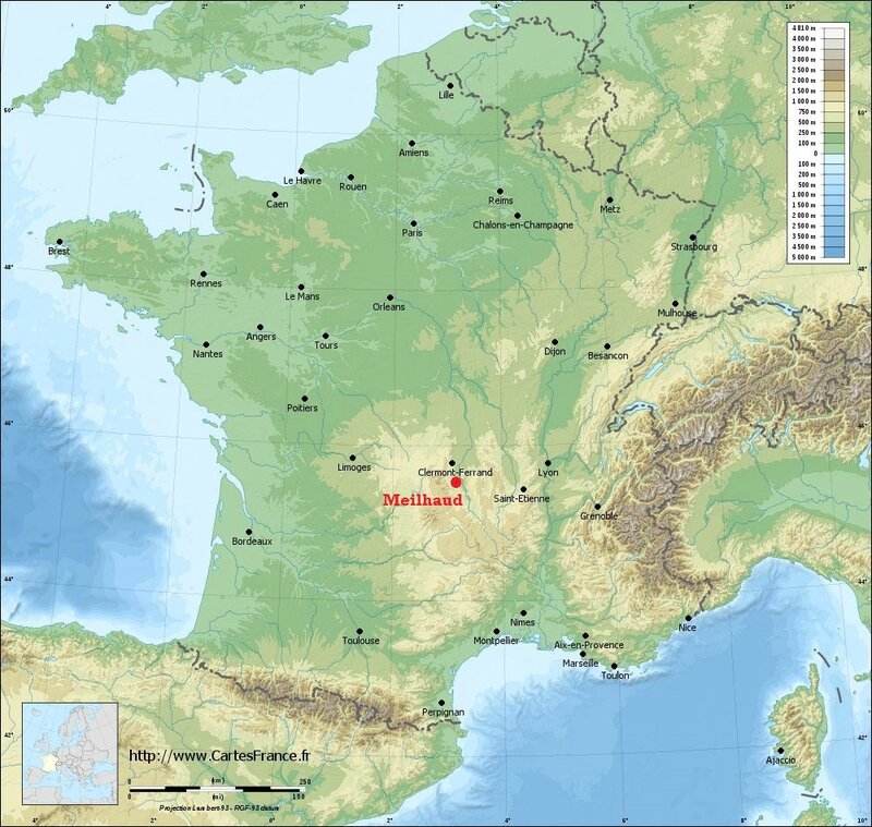 Carte situation Meilhaud-63-Puy de Dôme