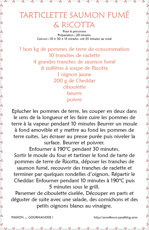 Tarticlette saumon fumé & Ricotta_fiche