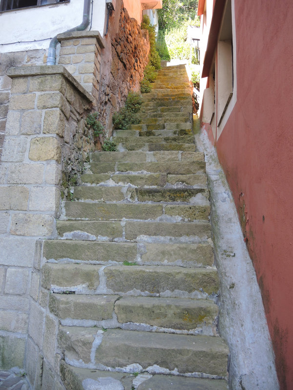 Pasaia, Donibane, Paseo Ibilbidea, escaliers (Espagne)