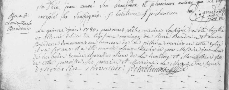 BAUDOUIN baptême