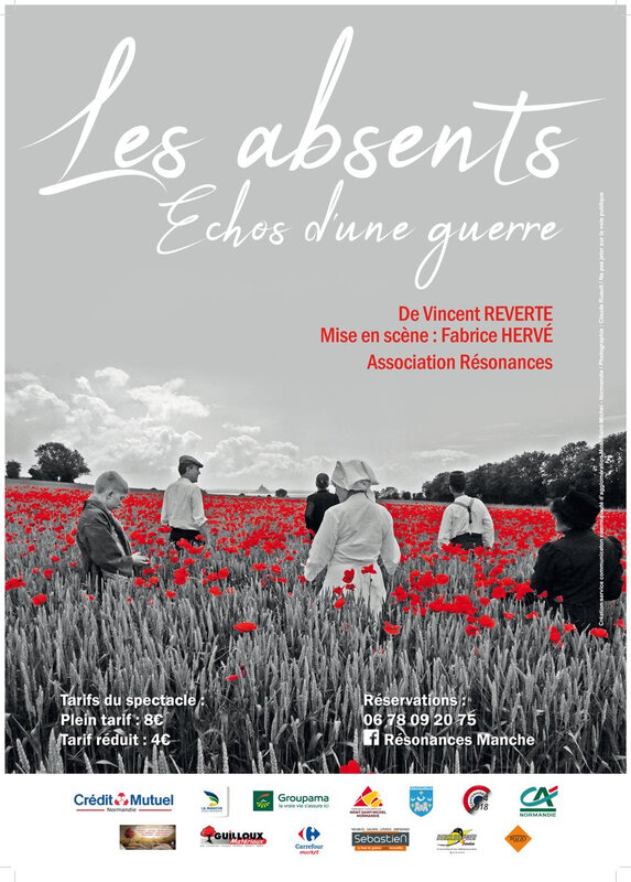 Les absents_théâtre_grande guerre_1914-1918_Manche_Avranches_Résonances_affiche