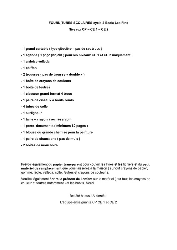 Liste fournitures scolaires rentrée 2020 cp ce1 ce2_page-0001