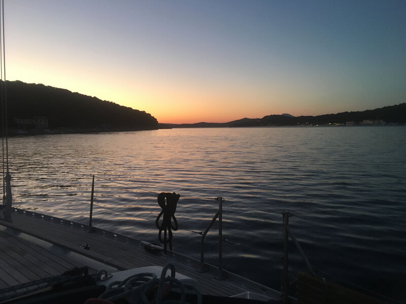 Coucher de soleil sur le lagon de Mali Losinj, dimanche 15 mars 2020