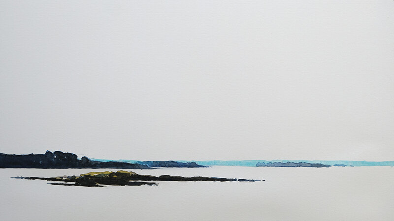 corn bihan golfe du morbihan, aquarelle mai 2018