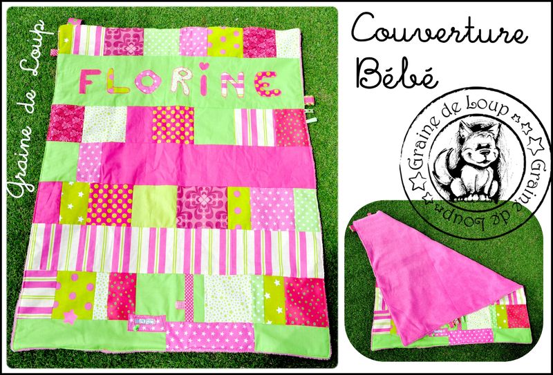 Couverture fushia&anis Florine commande