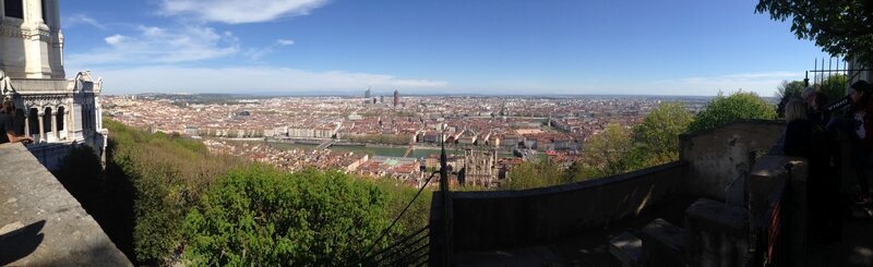 Vue panoramique de Lyon depuis Fourvière