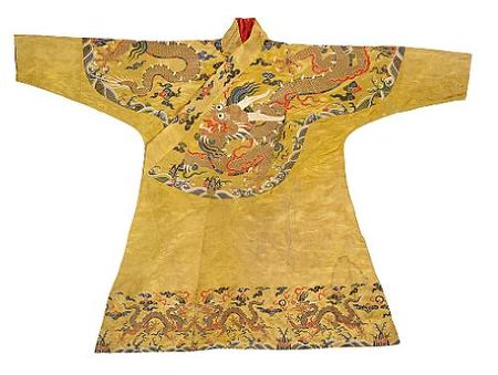 A_fine_imperial_yellow_silk_brocade_chuba