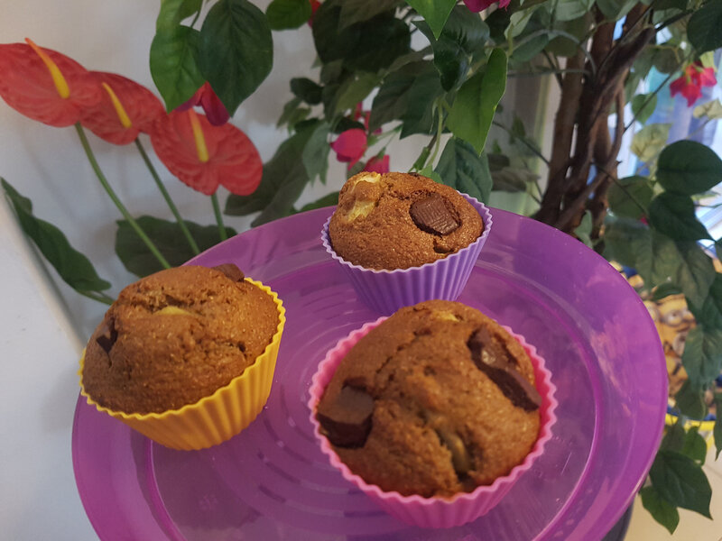 muffins son de blé pomme choco 30