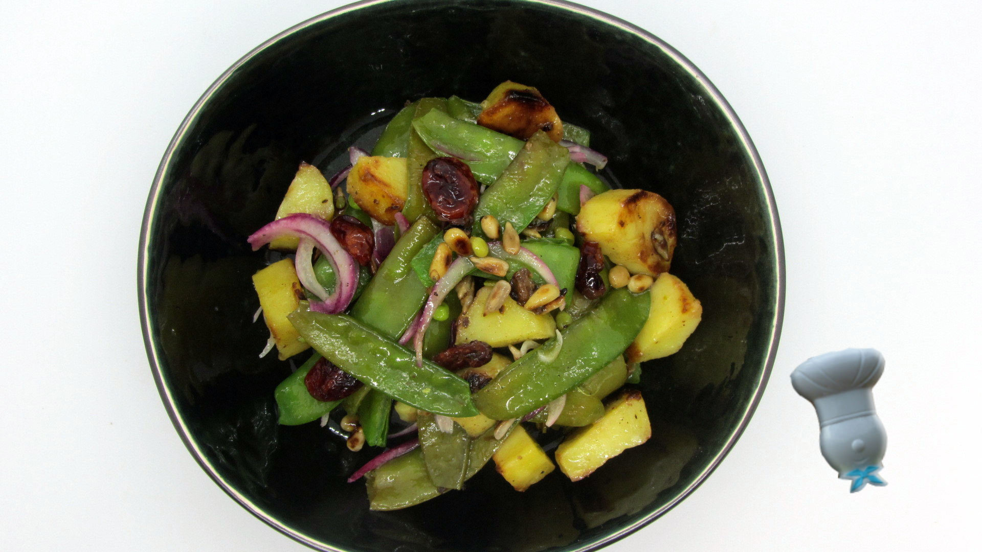 Salade de pois gourmands et pommes de terre