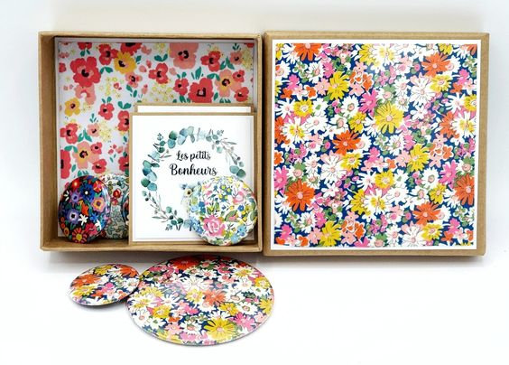 boite badges tissu liberty