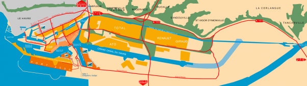 plan du port du Havre