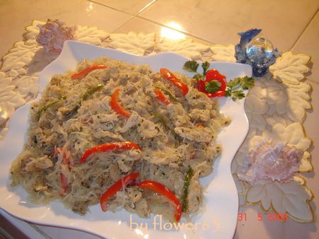 Vermicelle au poulet et aux champignons recettes plats Vermicelle au poulet et aux champignons