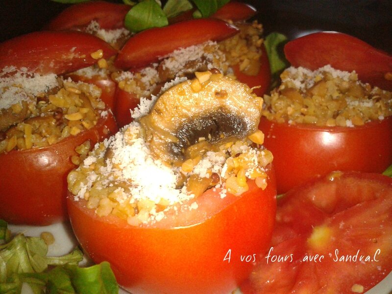 tomate farci aux céréale