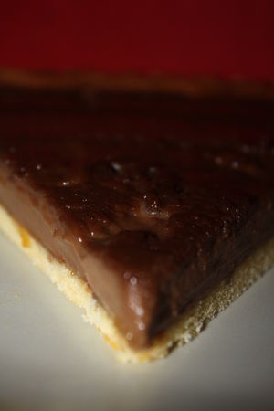 Tarte au chocolat de Frédéric Anton recettes Pavé Petit Beurre & chocolat au lait