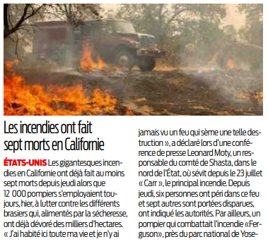 2018 07 31 SO Incendies en Californie 7 morts