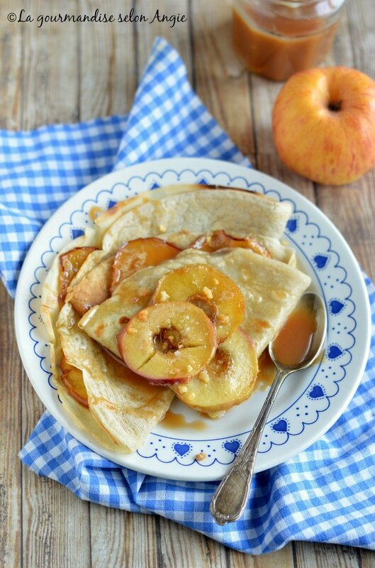 crepe vegan pomme caramel