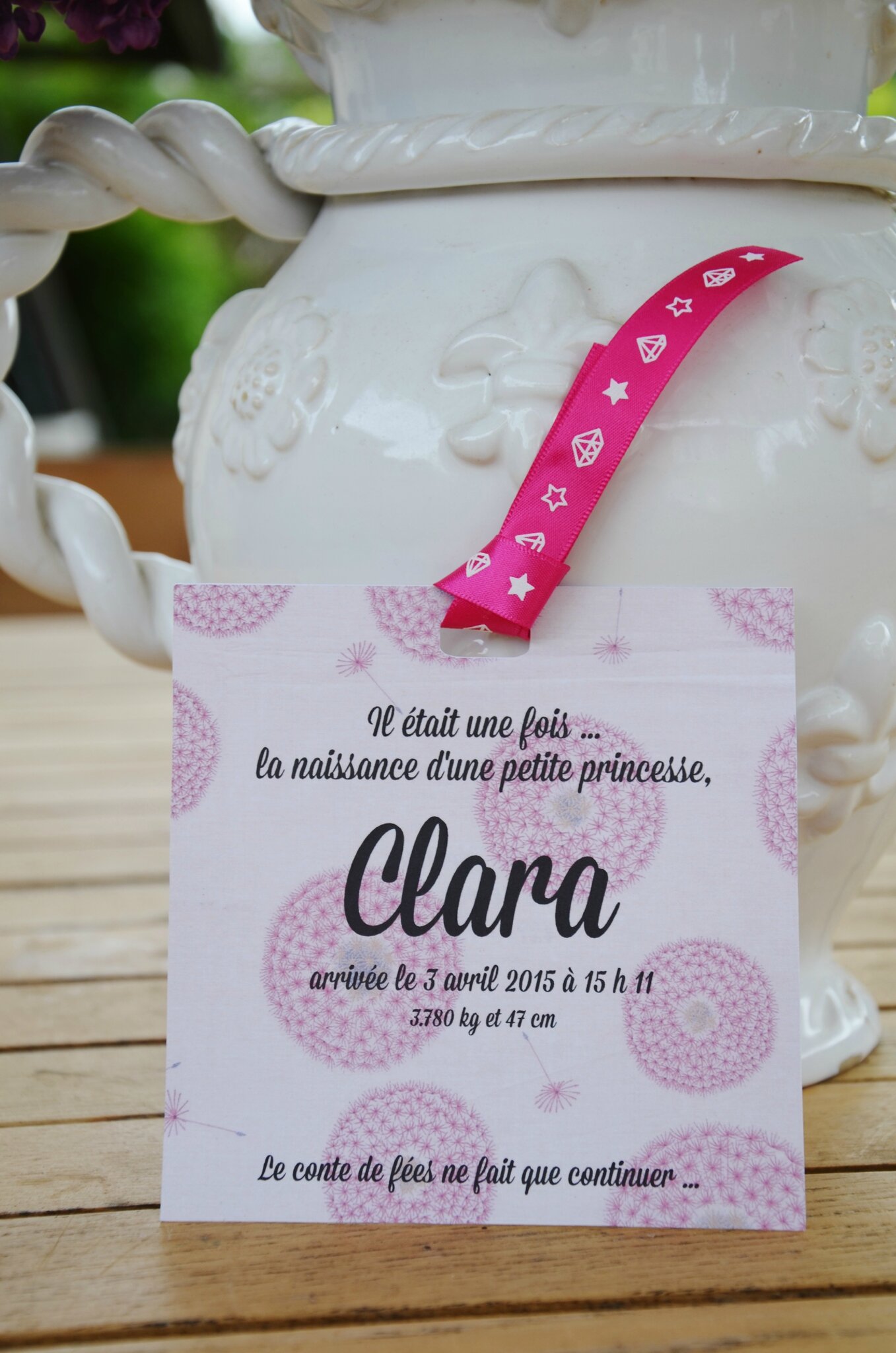 Faire-part de naissance "Princesse" - SC Créations