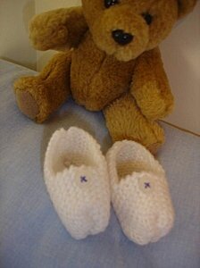 Petits Chaussons tricotés par Créa' des petits loulous