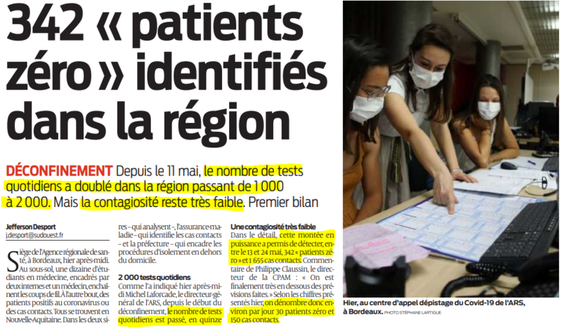 2020 05 26 SO 342 patients zéro identifiés dans la région