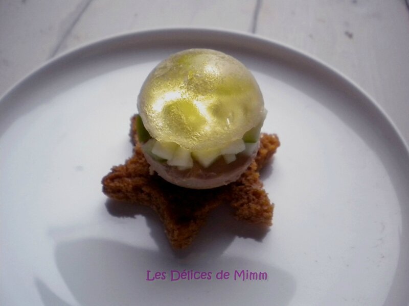 Boule de Noël au foie gras et gelée de Muscat de Rivesaltes 2