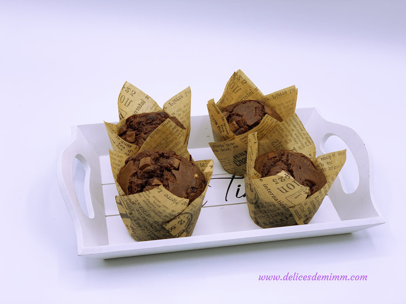 Muffins moelleux aux 2 chocolats