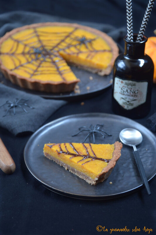 tarte halloween végétale au potiron