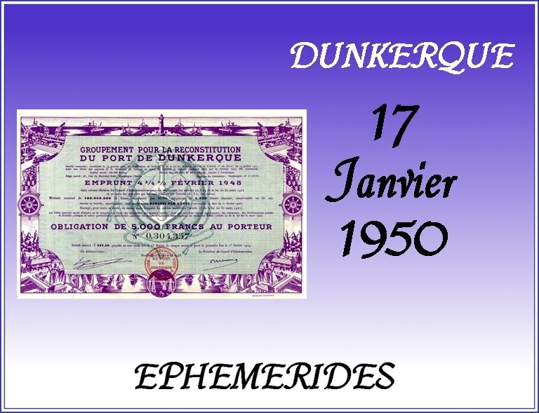 EPHEMERIDES 17 JANVIER 1950 EMPRUNT