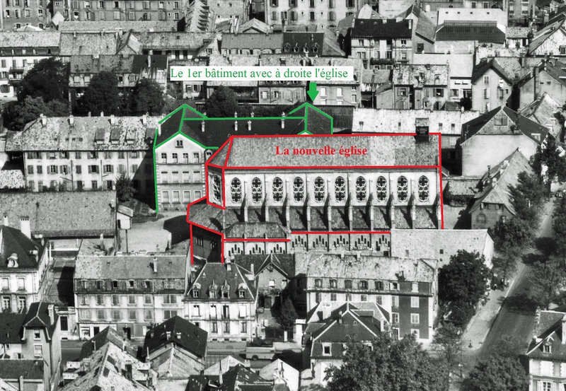 Extrait CPSM Belfort Notre Dame 1956