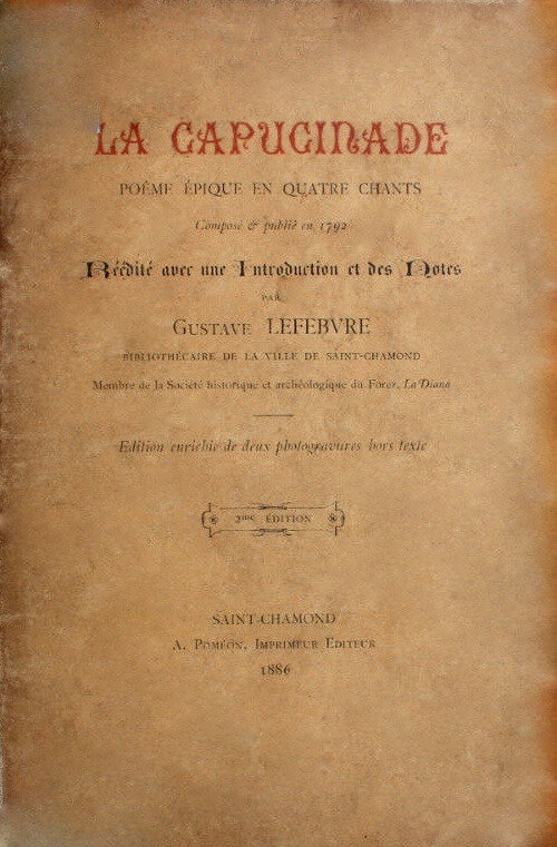 La Capucinade, édition 1886, couv