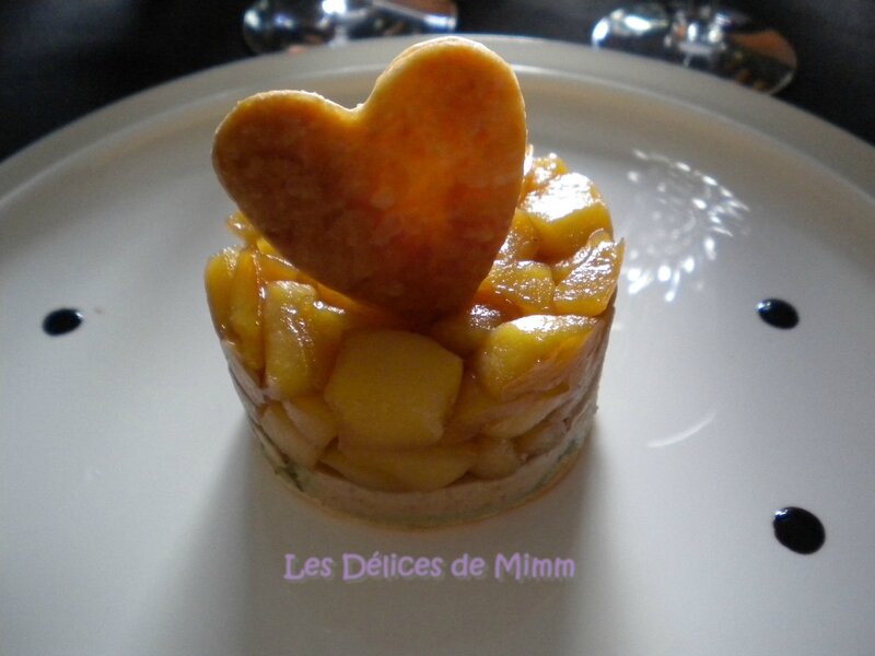 Tatin au foie gras et aux pommes caramélisées flambées au Calvados 2