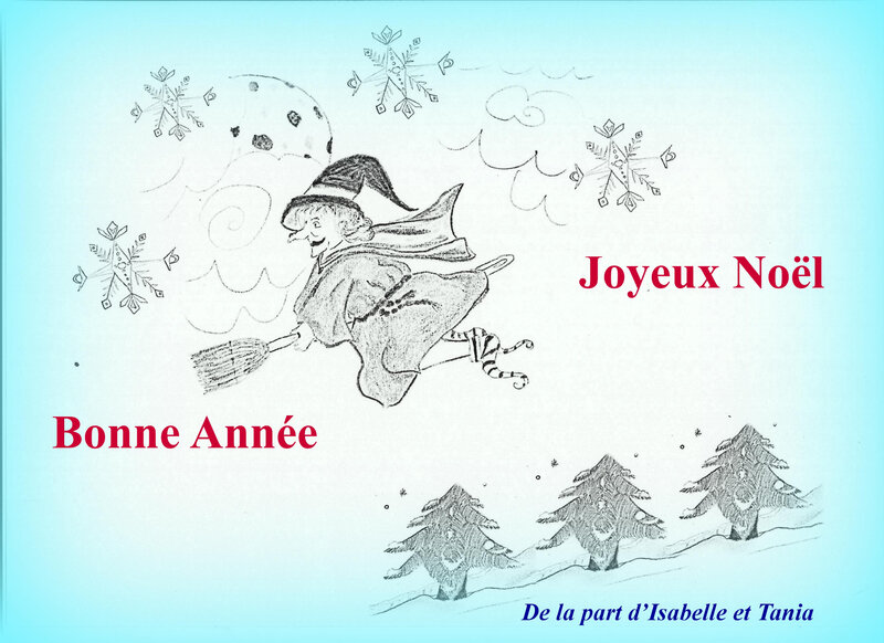 D-Carte Noël Sorcière Isabelle et Tania