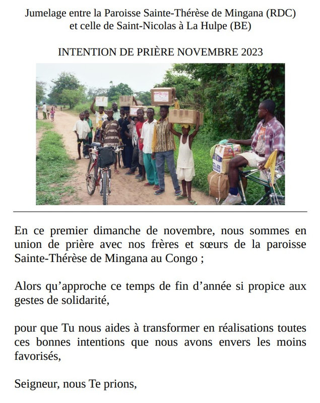 Intention novembre 2023