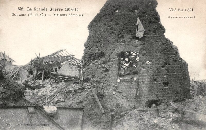 Souchez, maisons démolies