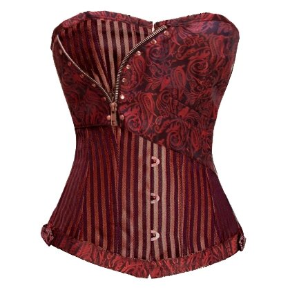 corset burlesque raye bodeaux