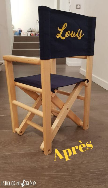chaise Louis refaite en tissu