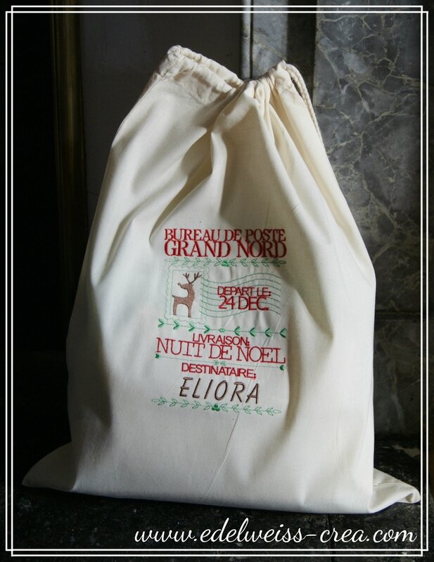 Sac emballage cadeaux - Livraison nuit de Noel - Eliora