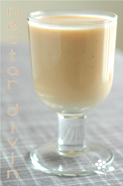 Smoothie poire, banane, lait fermenté, crème de marrons, fève Tonka_2