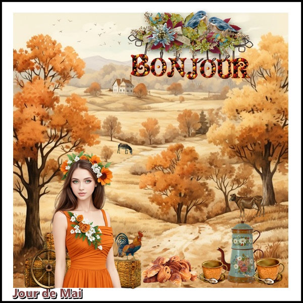 Bonjour paysage automne et animaux 09102023