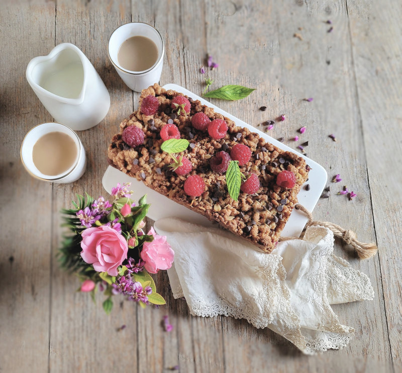 streusel cake framboise